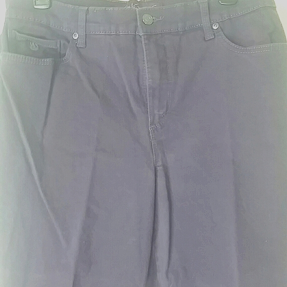 Gloria Vanderbilt Amanda Denim Jeans Straight Leg Purple Wash Mid Rise Size 16 - Picture 3 of 3